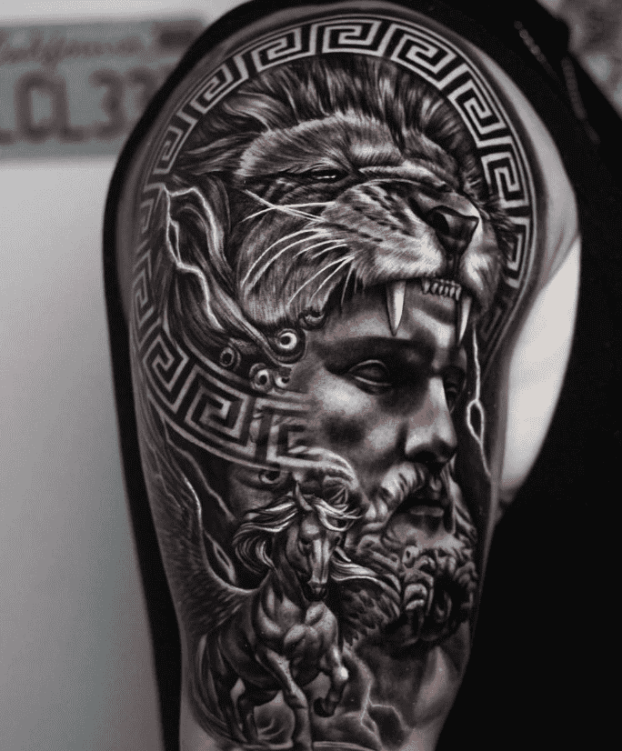Majestic Lion Tattoo | Best tattoo design ideas | Lion tattoo design, Mens lion  tattoo, Lion head tattoos